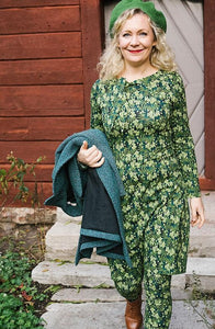 Mønstret grønn leggings tights i økologisk bomull på nett hos fashionintheforest