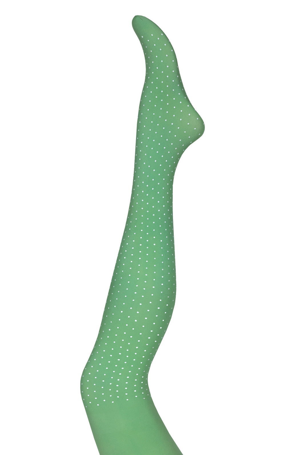 Verdens beste og kuleste strømpebukse i kraftig grønn prikket spandex kvalitet one size 