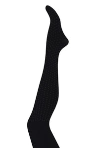 Verdens beste og kuleste stømpebukser i kraftig sort prikket spandex one size