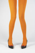 Last inn bildet i Galleri-visningsprogrammet, Kul gul orange strømpebukse med hjerter one size hos fashionintheforest nettbutikk